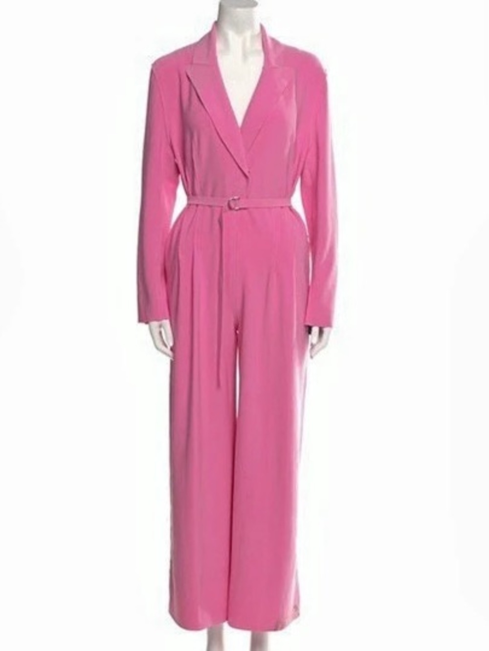 Norma Kamali V-Neck Jumpsuit Pink